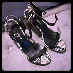 Nine West snake skin sandals. Size 8